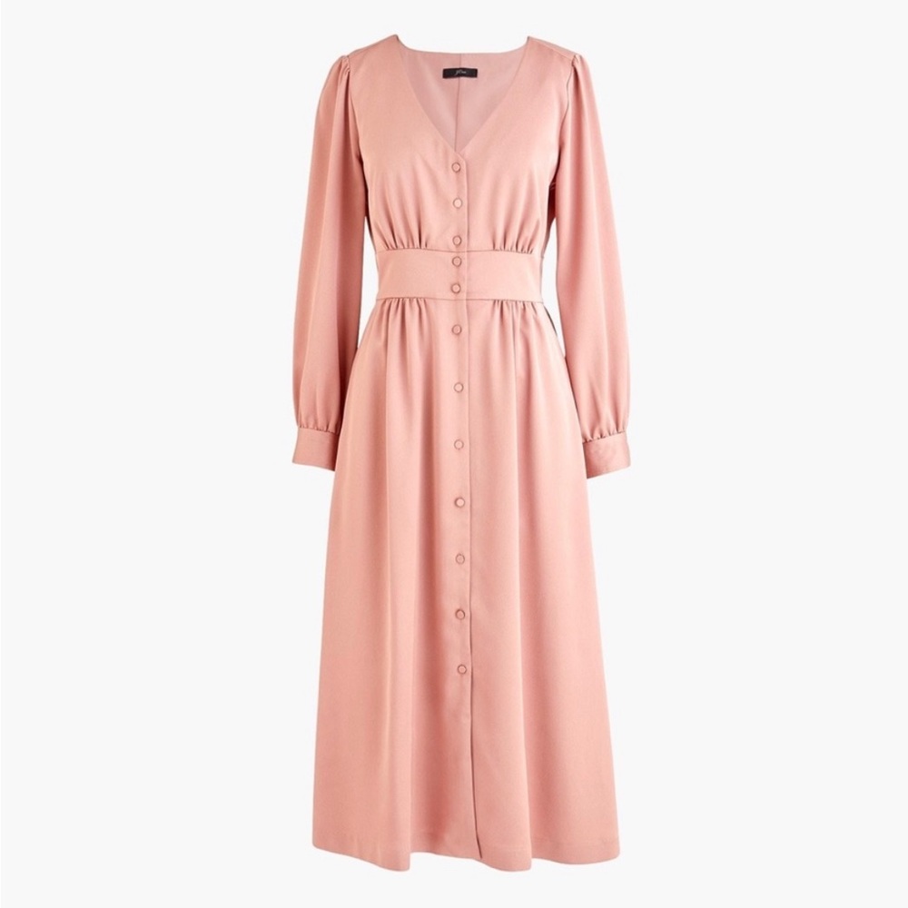 J Crew Peach Button Dress